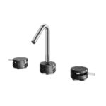 Aquabrass MARMO Widespread Lavatory Faucet Black Carrara Marble CL16NM