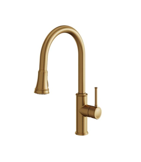 Aquabrass Margherita Pull-Down Kitchen Faucet 6845N, Lead-Free Brass, 3-Mode - Image 2