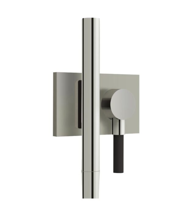 Aquabrass Square Round Magnetic Handshower Set with 5-Foot PVC Hose HSS376 - Image 7