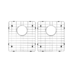 Vogt DRAU 3450 Pair of Bottom Grids for Sink Kitchen Sink Accessory BG.3419.D5
