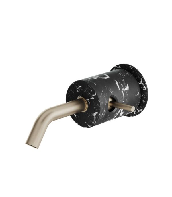Aquabrass MARMO CL28NM Wall Mount Lavatory Faucet Black Carrara Marble - Image 5
