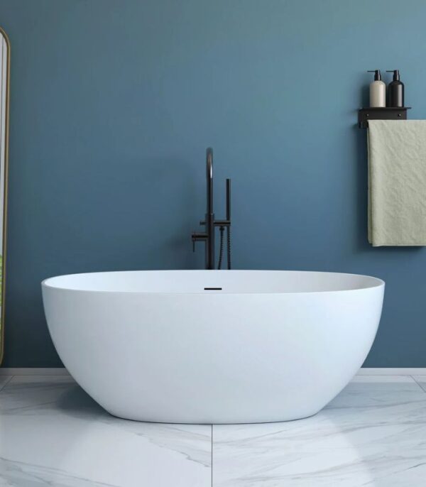Bain Signature Damon 59 Solid Surface Tub Freestanding Bathtub BT-2013-59 - Image 2