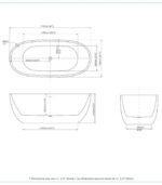 Bain Signature Lily 67 White Matte Freestanding Bathtub BT-218-67-WM - Image 7