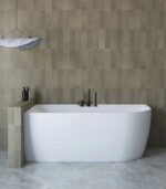 Bain Signature Ethan 59 in. Freestanding Corner Bathtub White - Image 2