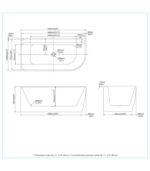 Bain Signature Ethan 59 in. Freestanding Corner Bathtub White - Image 8
