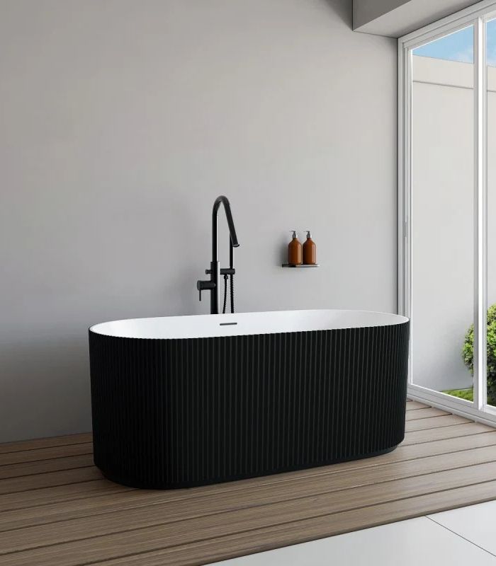 BT-7681-59-BLK.jpg Bain Signature Scarlett 59 Black Matte Freestanding Bathtub BT-7681-59-BLK - Image 1