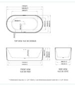 Bain Signature Scarlett 67 Black Matte Freestanding Bathtub BT-7681-67-BLK - Image 4