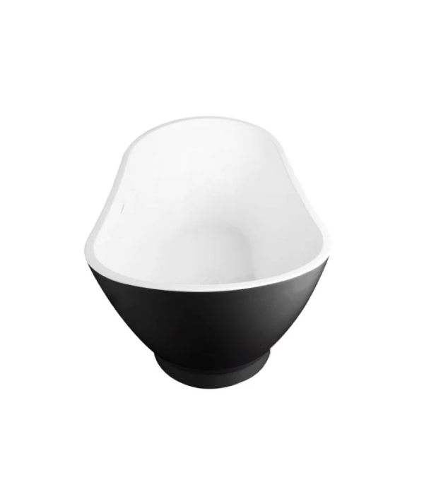 Bain Signature Naya 59 Black Matte Freestanding Bathtub - Image 3