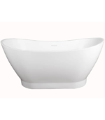 Bain Signature Naya 59 White Matte Freestanding Bathtub - Image 2