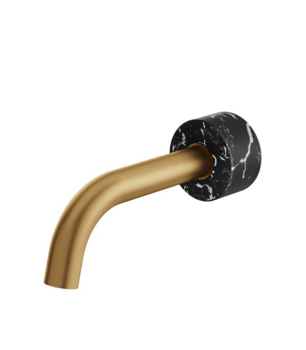Aquabrass MARMO Round Tub Spout with Black Carrara Marble CL32NM - Image 3