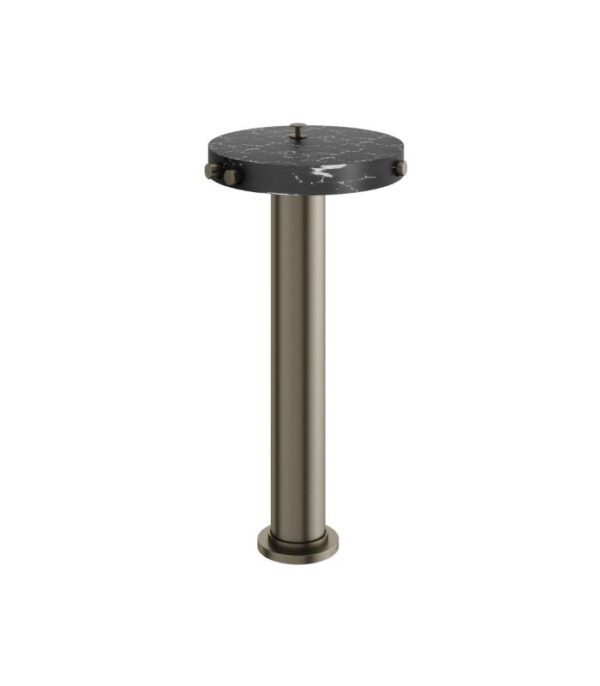 Aquabrass MARMO Floor Mount Tub Filler with Hidden Handshower Black Carrara Marble CL85NM - Image 2