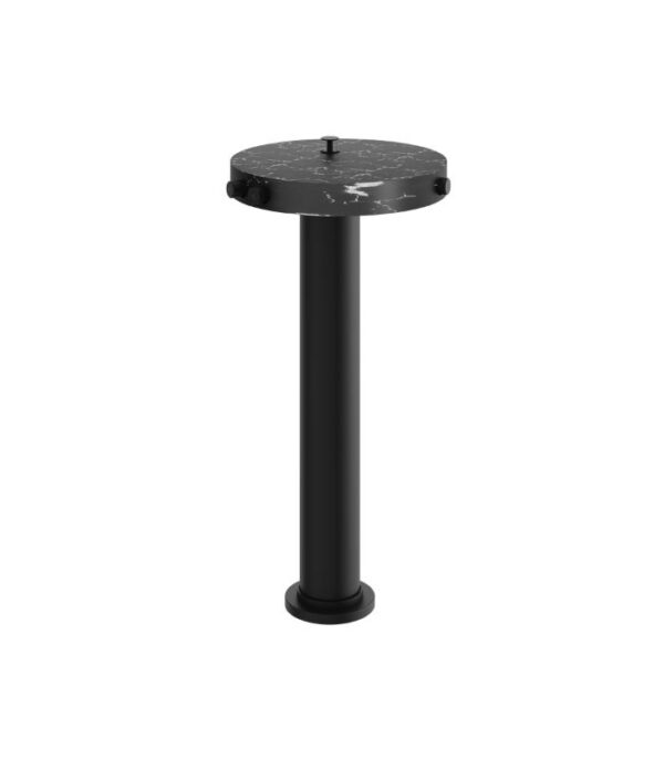Aquabrass MARMO Floor Mount Tub Filler with Hidden Handshower Black Carrara Marble CL85NM - Image 4