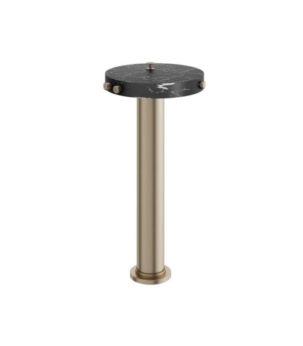 Aquabrass MARMO Floor Mount Tub Filler with Hidden Handshower Black Carrara Marble CL85NM - Image 5