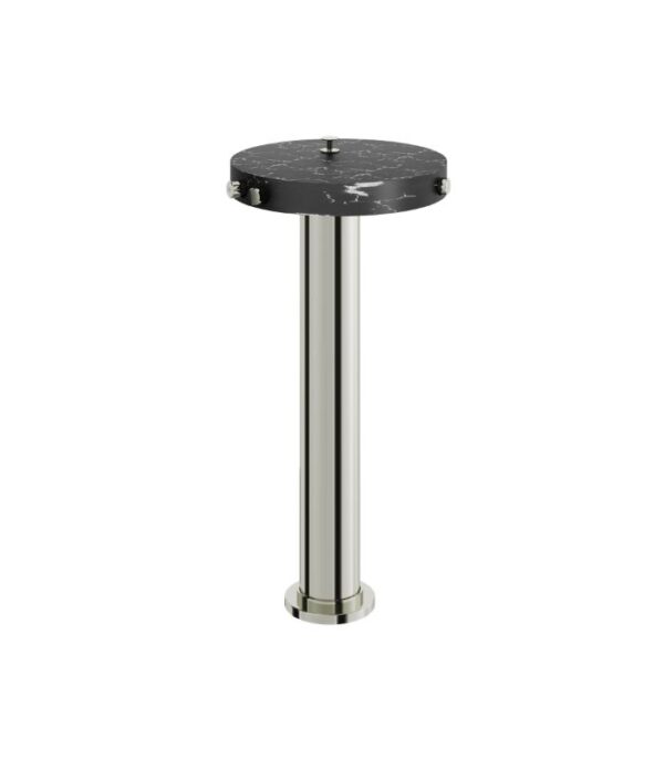 Aquabrass MARMO Floor Mount Tub Filler with Hidden Handshower Black Carrara Marble CL85NM - Image 7