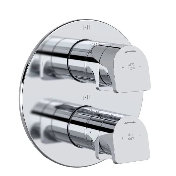 Chrome House of Rohl Ode™ 3/4" Therm & Pressure Balance Trim With 6 Functions TOD46 - Image 1