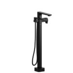 Equinox™ Thermostatic Single Hole Floor Mount Tub Filler Trim - Black