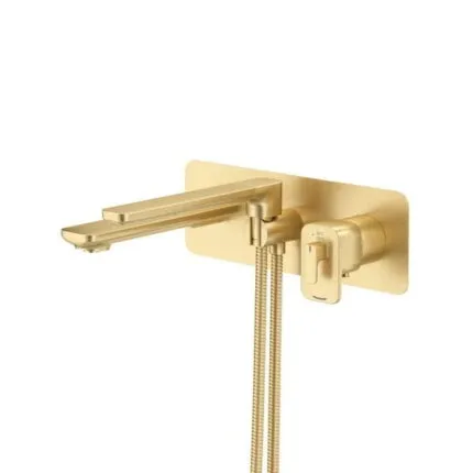 Equinox™ Wall Mount Thermostatic_Pressure Balance Tub Filler Trim - Satin Brass US4