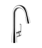 Vogt Hallein 15-Inch Pull-Out Spray Kitchen Faucet Chrome/Brushed Nickel KF.15HN.0302