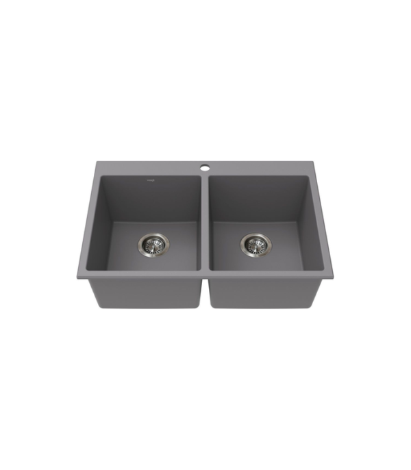 Vogt RANKWEIL GS 30″ x 20″ x 9″ Double Bowl Kitchen Sink KS.30X0.R0XG-61 - Image 2