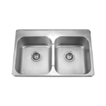 Vogt Donau 31-3/8" Double Bowl Kitchen Sink KS.3120.D18P-61