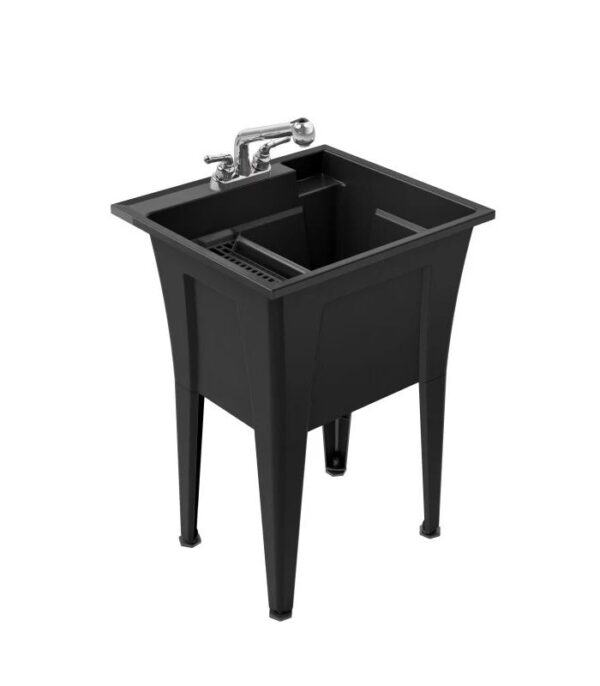 Bain Signature Fiona Black Laundry Tub Kit LT-24-01-BLK - Image 5