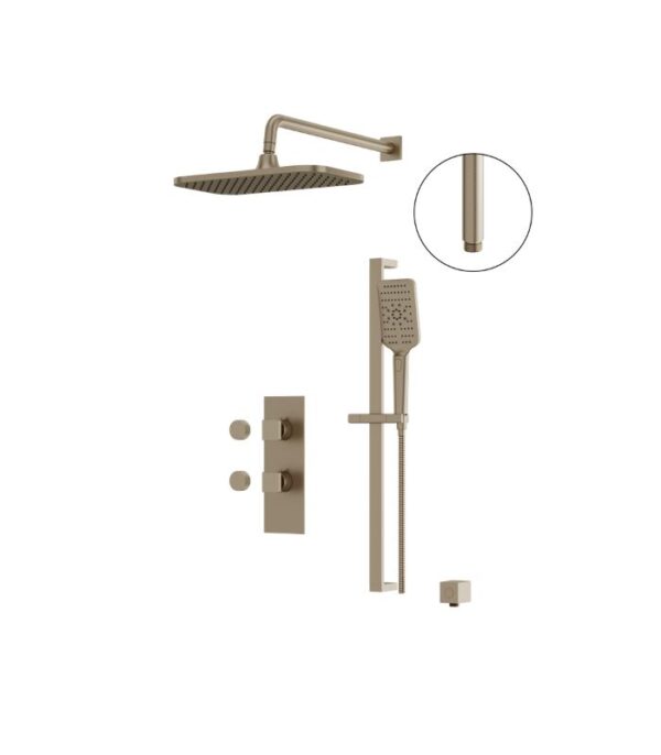 Aquabrass MiamiBox 2-Way Non-Shared Shower Trim Set MIAMIBOX01G - Image 3