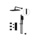 Aquabrass MIAMIBOX03 3-Way Non-Shared Shower System Solid Brass Square Trim MIAMIBOX03G - Image 3