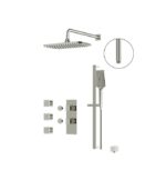 Aquabrass MIAMIBOX03 3-Way Non-Shared Shower System Solid Brass Square Trim MIAMIBOX03G - Image 4