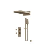 Aquabrass MIAMIBOX04 3-Way Non-Shared Shower System Solid Brass Square Trim MIAMIBOX04G - Image 3