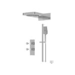 Aquabrass MIAMIBOX04 3-Way Non-Shared Shower System Solid Brass Square Trim MIAMIBOX04G