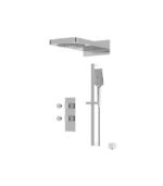 Aquabrass MIAMIBOX04 3-Way Non-Shared Shower System Solid Brass Square Trim MIAMIBOX04G