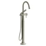 Momenti™ Thermostatic Single Hole Floor Mount Tub Filler Trim With C-Spout - Brushed Nickel