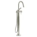 Momenti™ Thermostatic Single Hole Floor Mount Tub Filler Trim With C-Spout - Polished Nickel