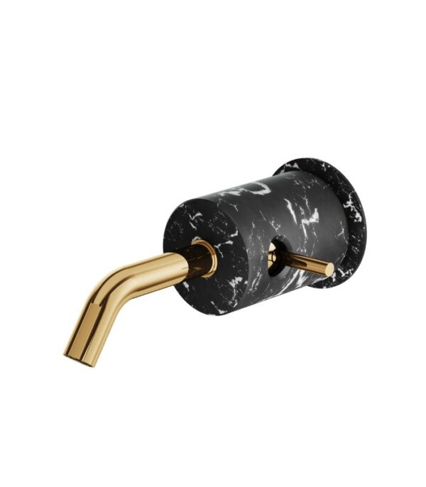 Aquabrass MARMO CL28NM Wall Mount Lavatory Faucet Black Carrara Marble - Image 6