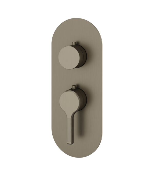 Aquabrass Ariston 1-Shut-Off Thermostatic Valve Round Trim Set R3147BBC - Image 3