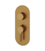 Aquabrass Ariston 1-Shut-Off Thermostatic Valve Round Trim Set R3147BBC - Image 2