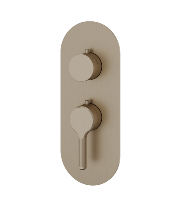 Aquabrass Ariston 1-Shut-Off Thermostatic Valve Round Trim Set R3147BBC - Image 6