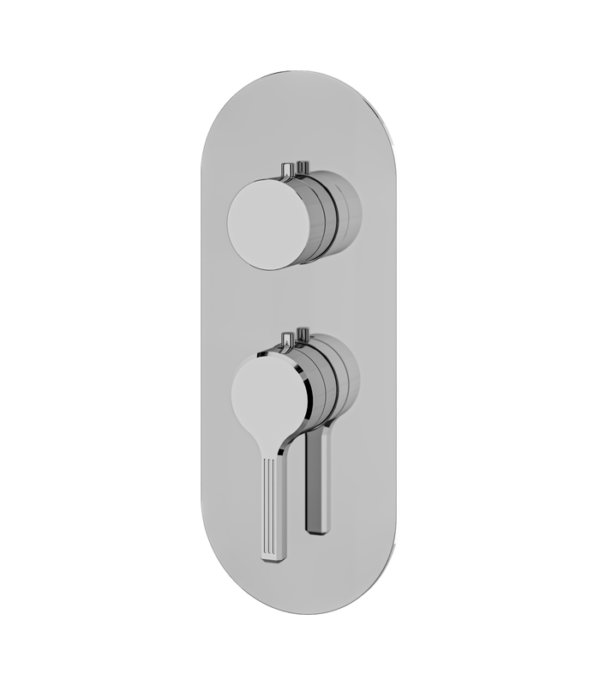 Aquabrass Ariston 1-Shut-Off Thermostatic Valve Round Trim Set R3147BBC - Image 7