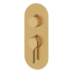 Aquabrass Ariston 1-Shut-Off Thermostatic Valve Round Trim Set R3147BBC