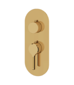 Aquabrass Ariston 1-Shut-Off Thermostatic Valve Round Trim Set R3147BBC