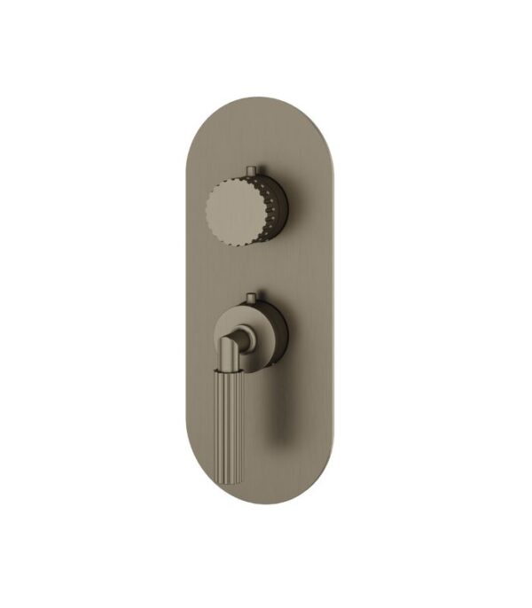 Aquabrass Montebello Round Trim Set for 1 Shut-Off Thermostatic Valve R3149 - Image 5