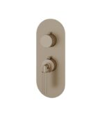 Aquabrass Montebello Round Trim Set for 1 Shut-Off Thermostatic Valve R3149 - Image 2