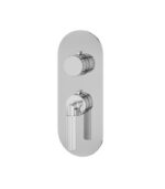 Aquabrass Montebello Round Trim Set for 1 Shut-Off Thermostatic Valve R3149