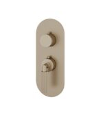 Aquabrass Montecarlo Round Trim Set for 1 Shut-Off Thermostatic Valve R3150 - Image 2