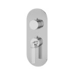 Aquabrass Montecarlo Round Trim Set for 1 Shut-Off Thermostatic Valve R3150