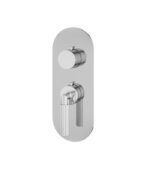 Aquabrass Montecarlo Round Trim Set for 1 Shut-Off Thermostatic Valve R3150
