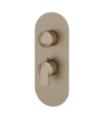 Aquabrass C67 Round Trim Set for 1 Shut-Off Thermostatic Valve  R3167BBC - Image 6