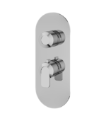 Aquabrass C67 Round Trim Set for 1 Shut-Off Thermostatic Valve  R3167BBC - Image 7