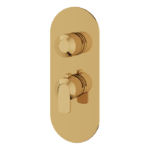 Aquabrass C67 Round Trim Set for 1 Shut-Off Thermostatic Valve  R3167BBC