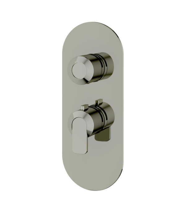 Aquabrass C67 Round Trim Set for 1 Shut-Off Thermostatic Valve  R3167BBC - Image 4